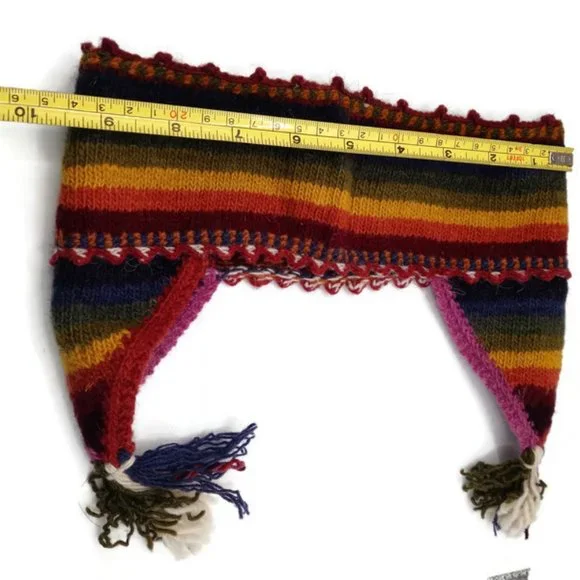 Handmade Headband for Women Woven in Multicolored Wool Andean Mountains Cusco - Picture 6 of 7